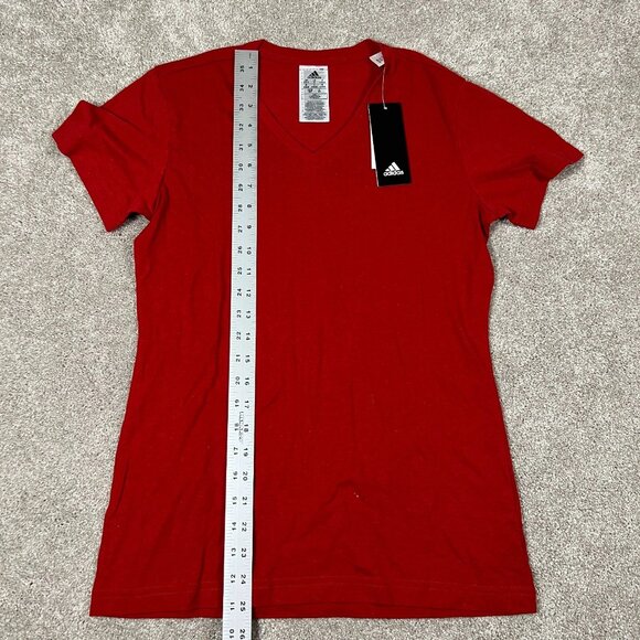 Adidas Womens Small Red Short Sleeve Sportswear Aeroready T-Shirt Top NWT - Picture 8 of 8